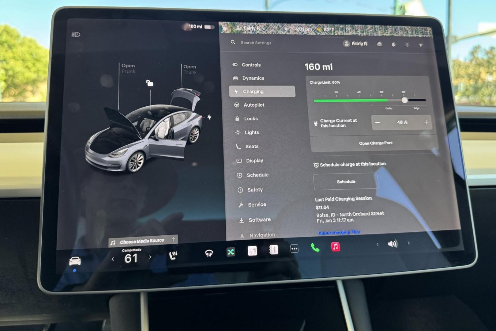 2018 Midnight Silver Metallic /Ultra White Tesla Model 3 Performance (5YJ3E1EB1JF) with an 75 kWh engine, Automatic transmission, located at 2304 W. Main St., Boise, ID, 83702, (208) 342-7777, 43.622105, -116.218658 - Photo#9