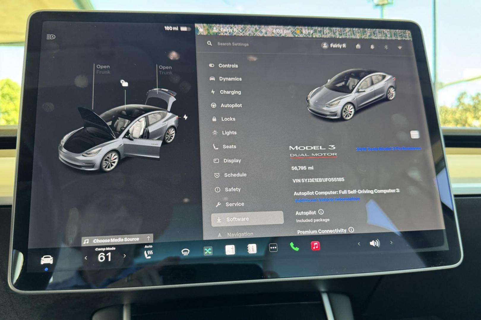 2018 Midnight Silver Metallic /Ultra White Tesla Model 3 Performance (5YJ3E1EB1JF) with an 75 kWh engine, Automatic transmission, located at 2304 W. Main St., Boise, ID, 83702, (208) 342-7777, 43.622105, -116.218658 - Photo#12