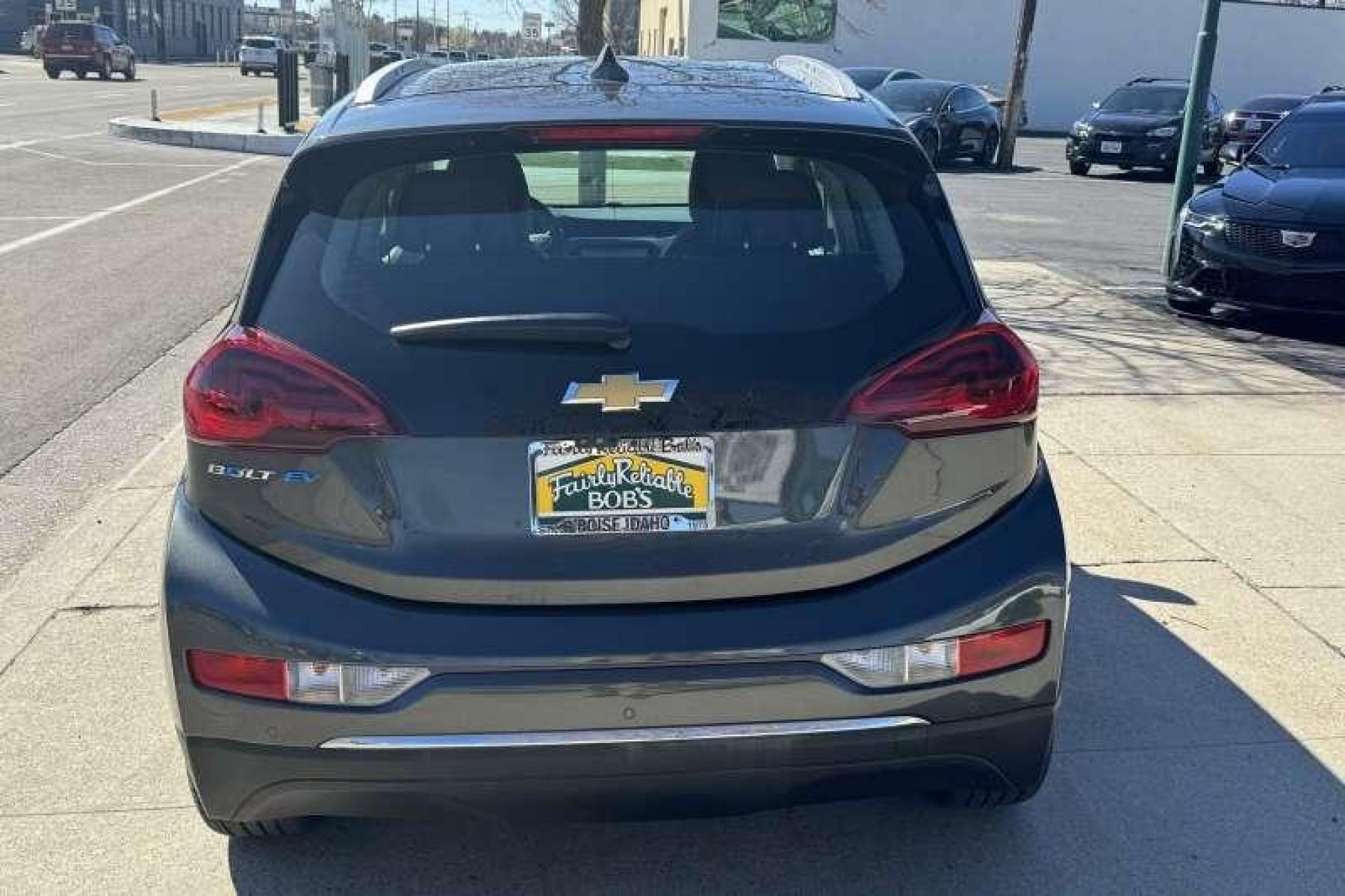 2019 Nightfall Gray Metallic /Dark Galvanized Gray Chevrolet Bolt Premier (1G1FZ6S03K4) with an 60 KwH engine, Automatic transmission, located at 2304 W. Main St., Boise, ID, 83702, (208) 342-7777, 43.622105, -116.218658 - New Tires! Ready To Go! Car Qualifies For The EV Tax Credit! Main Drive Battery Warranty Until March of 2032! - Photo #1