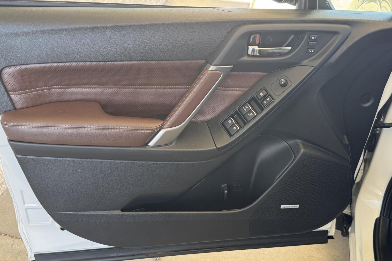 2017 White /Tobacco Subaru Forester Touring (JF2SJAWC7HH) with an H4 2.5 Liter engine, Automatic transmission, located at 2304 W. Main St., Boise, ID, 83702, (208) 342-7777, 43.622105, -116.218658 - Low Mileage And Highly Optioned! Loaded With Safety Features! - Photo#10