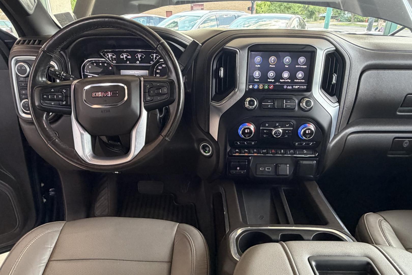 2020 Northsky Blue Metallic /Shale GMC Sierra 1500 SLT X31 (1GTU9DED6LZ) with an V8 5.3 Liter engine, Automatic 10 Speed transmission, located at 2304 W. Main St., Boise, ID, 83702, (208) 342-7777, 43.622105, -116.218658 - Highly Optioned SLT X31 Off Road Package!- Photo#24