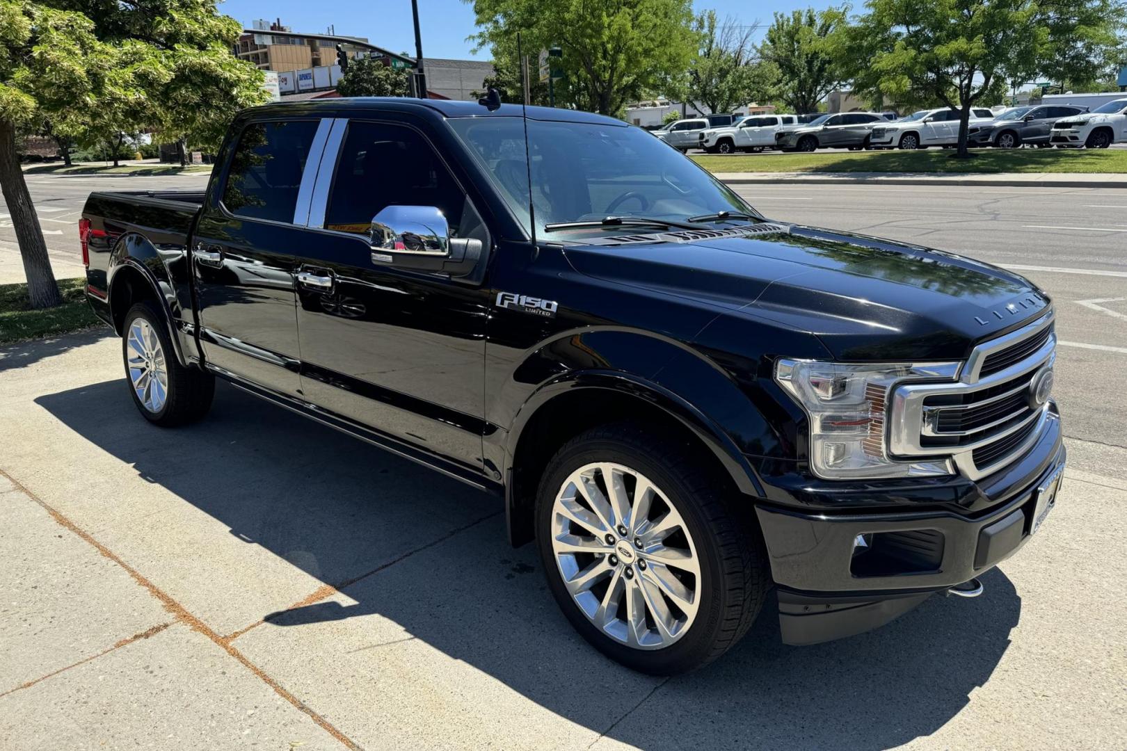 2019 Black /Tan FORD F-150 Limited (1FTEW1EG9KF) with an 3.5L V6 ECOBOOST HIGH OUTPUT engine, ELECTRONIC 10-SPEED AUTOMATIC transmission, located at 2304 W. Main St., Boise, ID, 83702, (208) 342-7777, 43.622105, -116.218658 - 2019 FORD - Photo#1