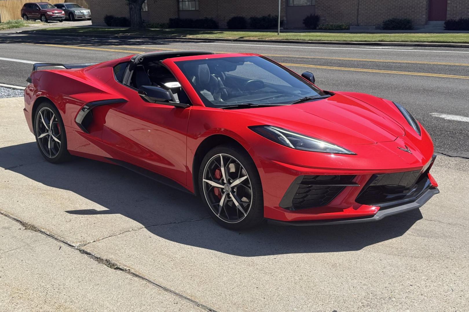 2022 Torch Red /Black Chevrolet Corvette Stingray 2LT Z51 (1G1YB2D4XN5) with an V8 6.2 Liter engine, Automatic 8 Speed transmission, located at 2304 W. Main St., Boise, ID, 83702, (208) 342-7777, 43.622105, -116.218658 - Well Optioned C8 With Lift! - Photo#2