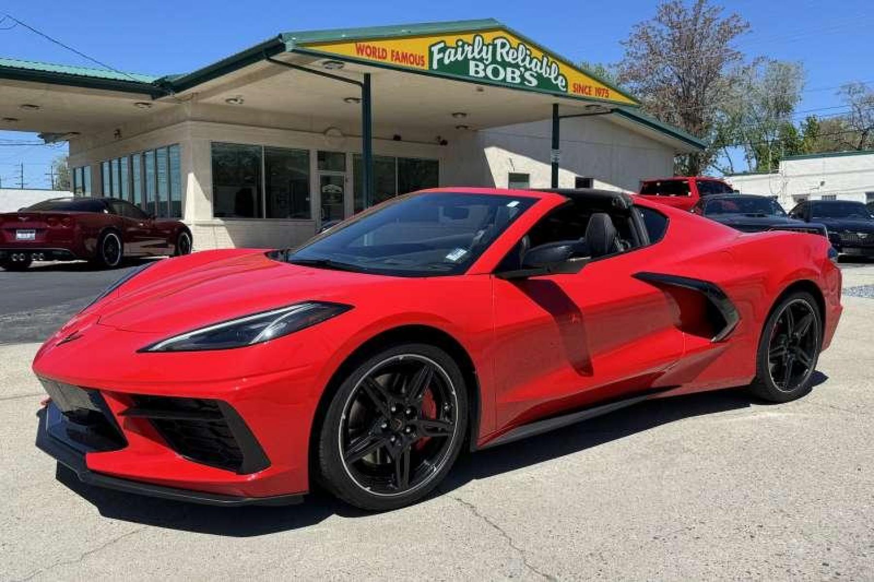 2022 Torch Red /Black Chevrolet Corvette Stingray 2LT Z51 (1G1YB2D4XN5) with an V8 6.2 Liter engine, Automatic transmission, located at 2304 W. Main St., Boise, ID, 83702, (208) 342-7777, 43.622105, -116.218658 - C8 Corvette With Lift! Ready To GO! - Photo #0