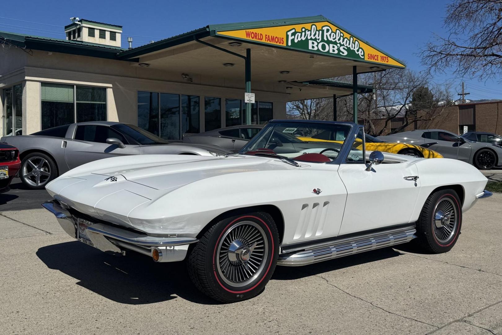 1965 White /White Chevrolet Corvette Convertible (19475S11322) with an V8 327 engine, 4 Speed transmission, located at 2304 W. Main St., Boise, ID, 83702, (208) 342-7777, 43.622105, -116.218658 - 1965 CHEVROLET - Photo#0