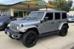 2021 Billet Silver /Black Jeep Wrangler Unlimited 4xe Sahara Unlimited Sahara (1C4JJXP6XMW) with an 2.0L I4 DOHC DI TURBO PHEV engine, Automatic 8 Speed transmission, located at 2304 W. Main St., Boise, ID, 83702, (208) 342-7777, 43.622105, -116.218658 - Enjoy Off Road with the ability to get fuel economy with your daily commute! - Photo#0