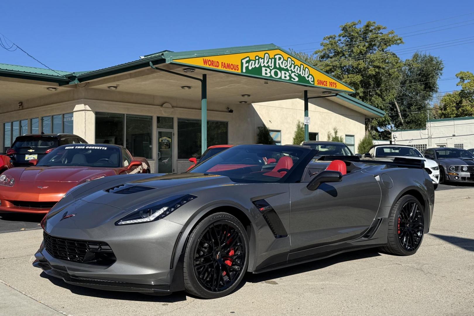 2015 Cyber Gray /Adrenaline Red Chevrolet Corvette Stingray 3LZ Z07 (1G1YT3D63F5) with an V8 6.2 Liter Supercharged engine, 7 Speed Manual transmission, located at 2304 W. Main St., Boise, ID, 83702, (208) 342-7777, 43.622105, -116.218658 - Shown By Appointment Only! PPF covering front to back of the car! This is the one to get! - Photo#0