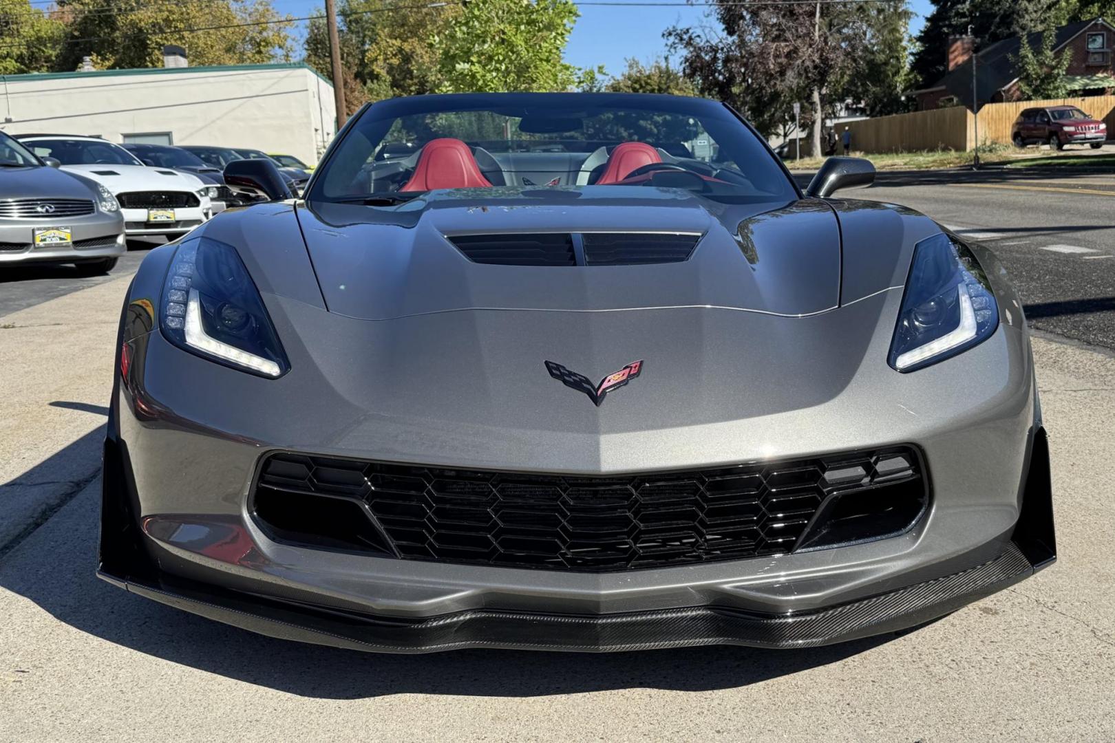 2015 Cyber Gray /Adrenaline Red Chevrolet Corvette Stingray 3LZ Z07 (1G1YT3D63F5) with an V8 6.2 Liter Supercharged engine, 7 Speed Manual transmission, located at 2304 W. Main St., Boise, ID, 83702, (208) 342-7777, 43.622105, -116.218658 - Shown By Appointment Only! PPF covering front to back of the car! This is the one to get! - Photo#3