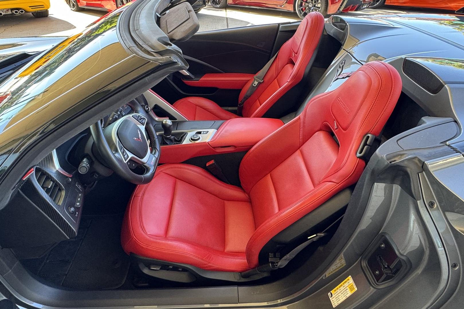 2015 Cyber Gray /Adrenaline Red Chevrolet Corvette Stingray 3LZ Z07 (1G1YT3D63F5) with an V8 6.2 Liter Supercharged engine, 7 Speed Manual transmission, located at 2304 W. Main St., Boise, ID, 83702, (208) 342-7777, 43.622105, -116.218658 - Shown By Appointment Only! PPF covering front to back of the car! This is the one to get! - Photo#5