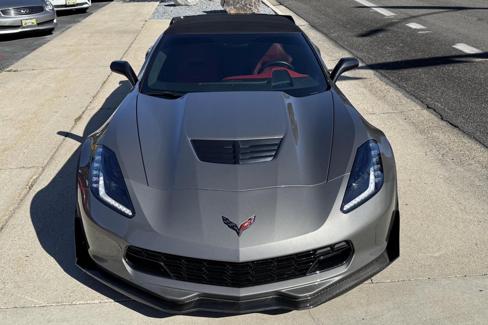 2015 Cyber Gray /Adrenaline Red Chevrolet Corvette Stingray 3LZ Z07 (1G1YT3D63F5) with an V8 6.2 Liter Supercharged engine, 7 Speed Manual transmission, located at 2304 W. Main St., Boise, ID, 83702, (208) 342-7777, 43.622105, -116.218658 - Shown By Appointment Only! PPF covering front to back of the car! This is the one to get! - Photo#24