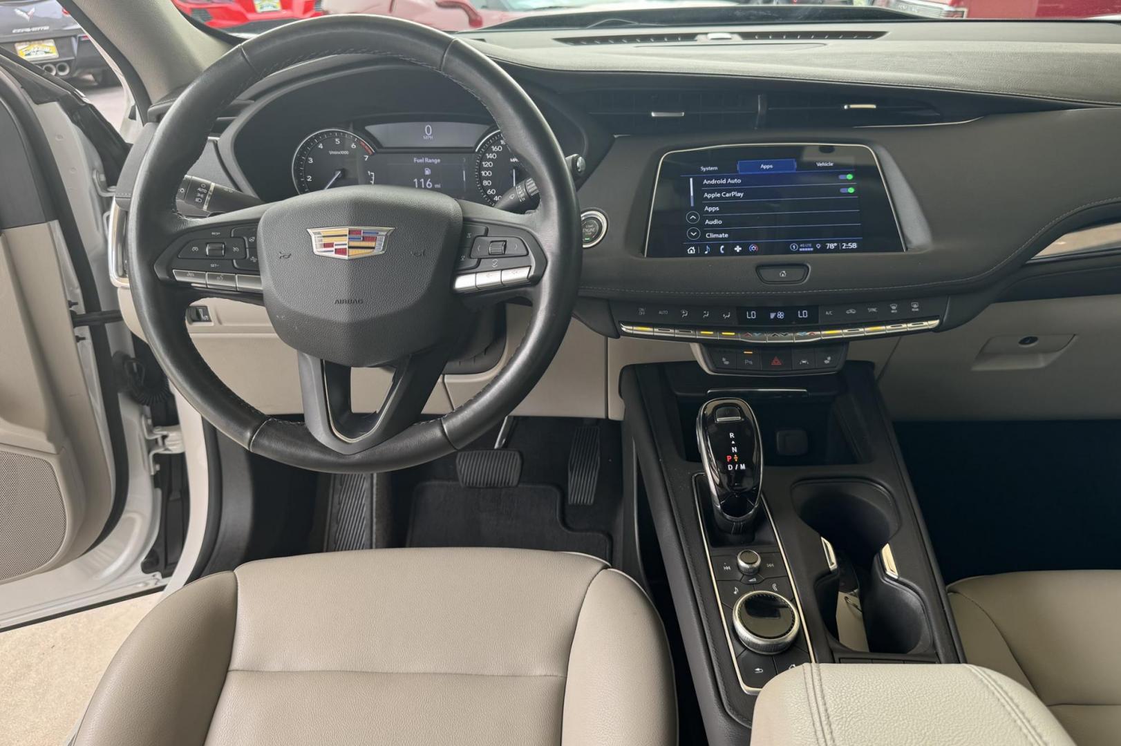 2023 White Diamond Pearl /Cashmere Cadillac XT4 AWD Luxury (1GYFZBR45PF) with an 4 Cyl 2.0 Liter Turbo engine, Automatic 9 Speed transmission, located at 2304 W. Main St., Boise, ID, 83702, (208) 342-7777, 43.622105, -116.218658 - 2023 CADILLAC - Photo#11