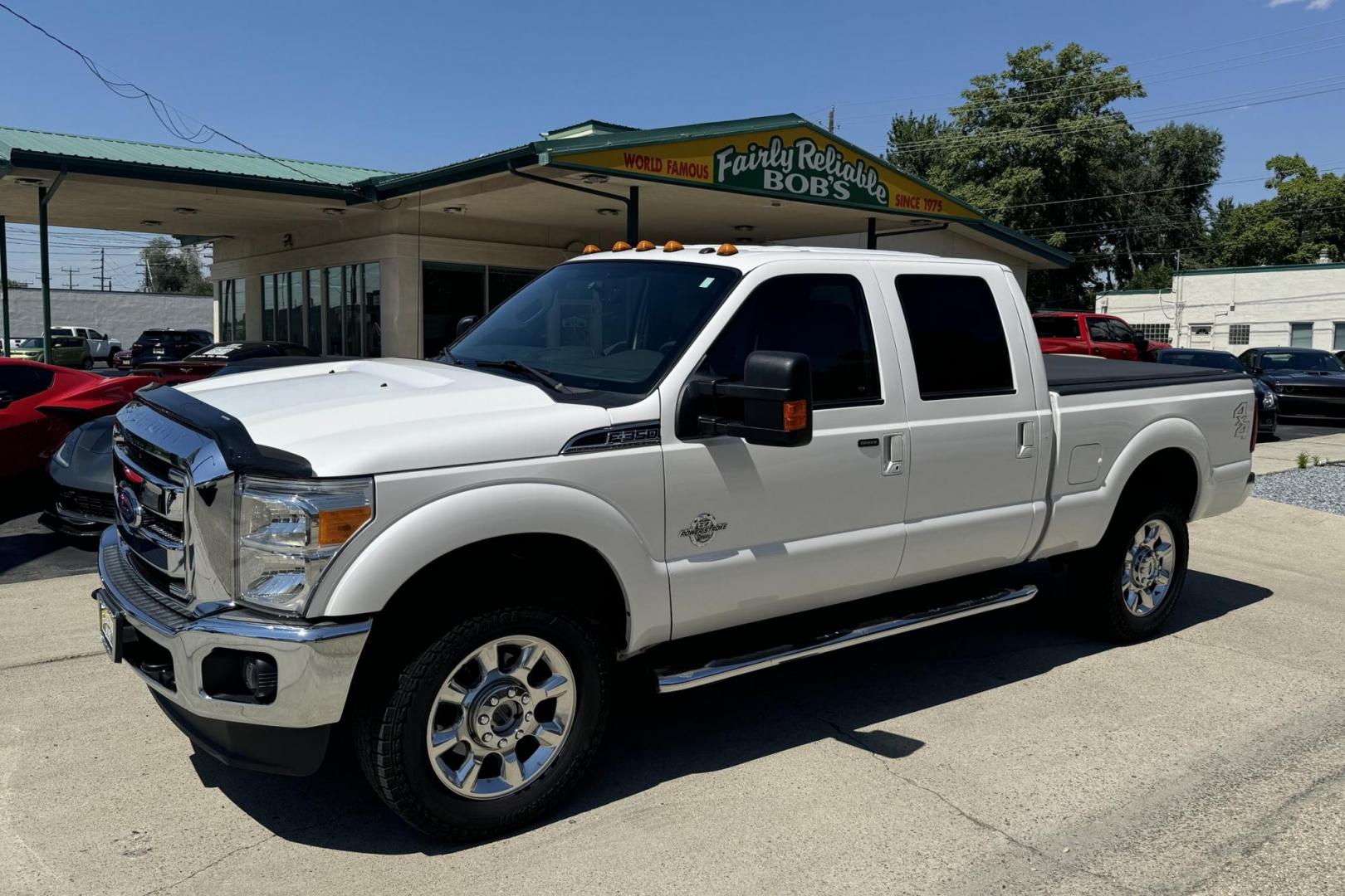 2013 White Platinum Metallic Tri-Coat /Black Ford F-350 SD Lariat (1FT8W3BT5DE) with an V8 6.7 Liter Turbo Diesel engine, Automatic 6 Speed transmission, located at 2304 W. Main St., Boise, ID, 83702, (208) 342-7777, 43.622105, -116.218658 - Photo#0