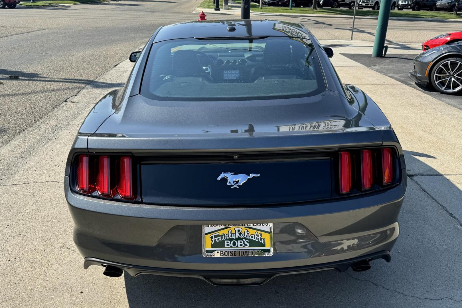 2017 Gray /Black Ford Mustang (1FA6P8TH2H5) with an 4 Cyl 2.4 Liter EcoBoost engine, Automatic 6 Speed transmission, located at 2304 W. Main St., Boise, ID, 83702, (208) 342-7777, 43.622105, -116.218658 - 2017 Ford Mustang EcoBoost Premium - Photo#2