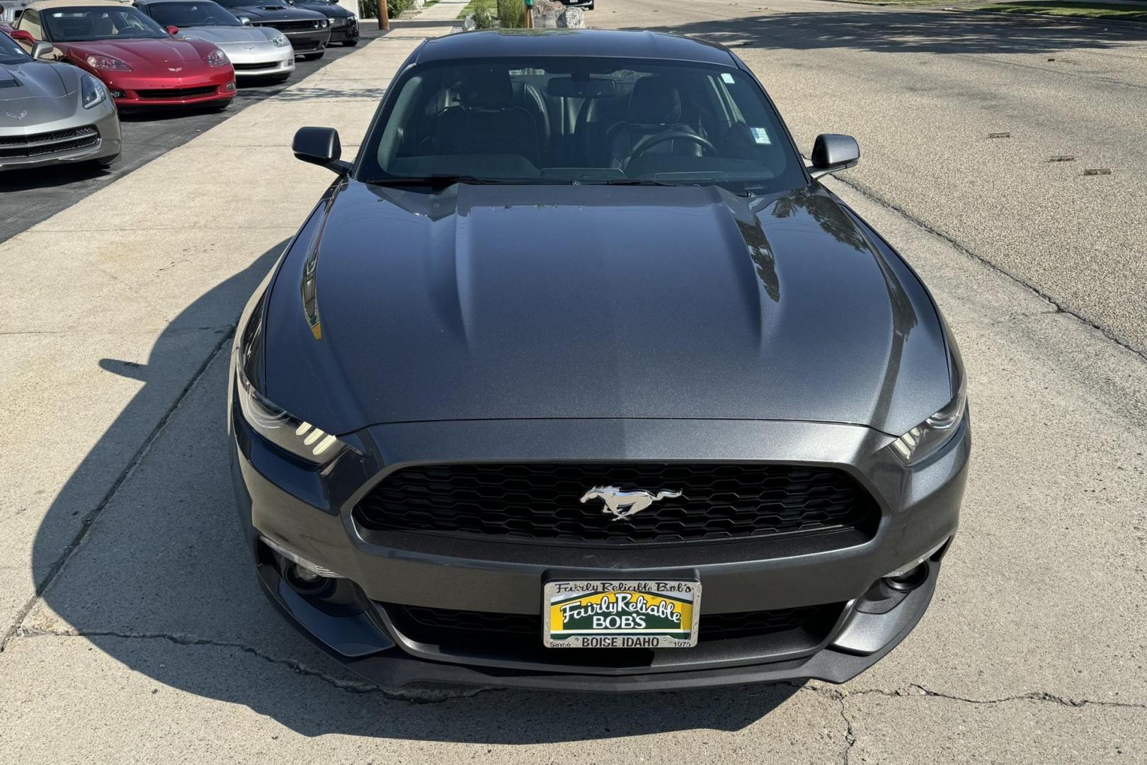2017 Gray /Black Ford Mustang (1FA6P8TH2H5) with an 4 Cyl 2.4 Liter EcoBoost engine, Automatic 6 Speed transmission, located at 2304 W. Main St., Boise, ID, 83702, (208) 342-7777, 43.622105, -116.218658 - 2017 Ford Mustang EcoBoost Premium - Photo#3
