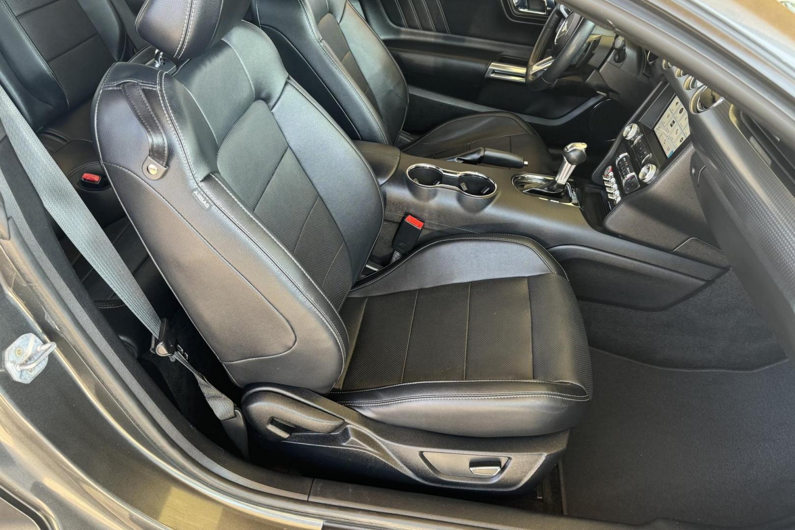 2017 Gray /Black Ford Mustang (1FA6P8TH2H5) with an 4 Cyl 2.4 Liter EcoBoost engine, Automatic 6 Speed transmission, located at 2304 W. Main St., Boise, ID, 83702, (208) 342-7777, 43.622105, -116.218658 - 2017 Ford Mustang EcoBoost Premium - Photo#9
