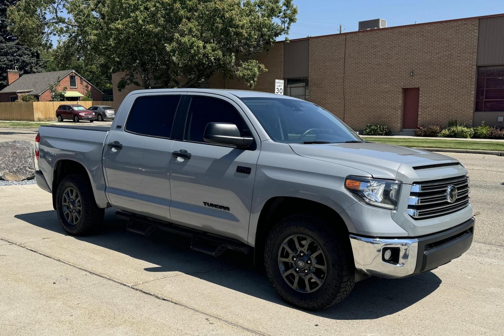2021 Lunar Rock /Black Toyota Tundra SR5 (5TFDY5F18MX) with an V8 5.7 Liter engine, Automatic transmission, located at 2304 W. Main St., Boise, ID, 83702, (208) 342-7777, 43.622105, -116.218658 - Photo#1