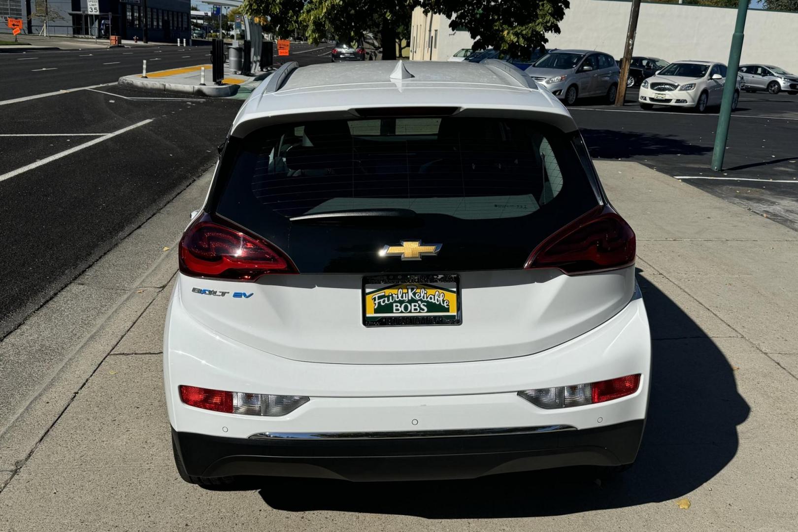2018 Summit White /Dark Galvanized Gray Chevrolet Bolt Premier Premier (1G1FX6S07J4) with an 60 kWh engine, Automatic transmission, located at 2304 W. Main St., Boise, ID, 83702, (208) 342-7777, 43.622105, -116.218658 - New Tires! Highly Optioned! - Photo#1