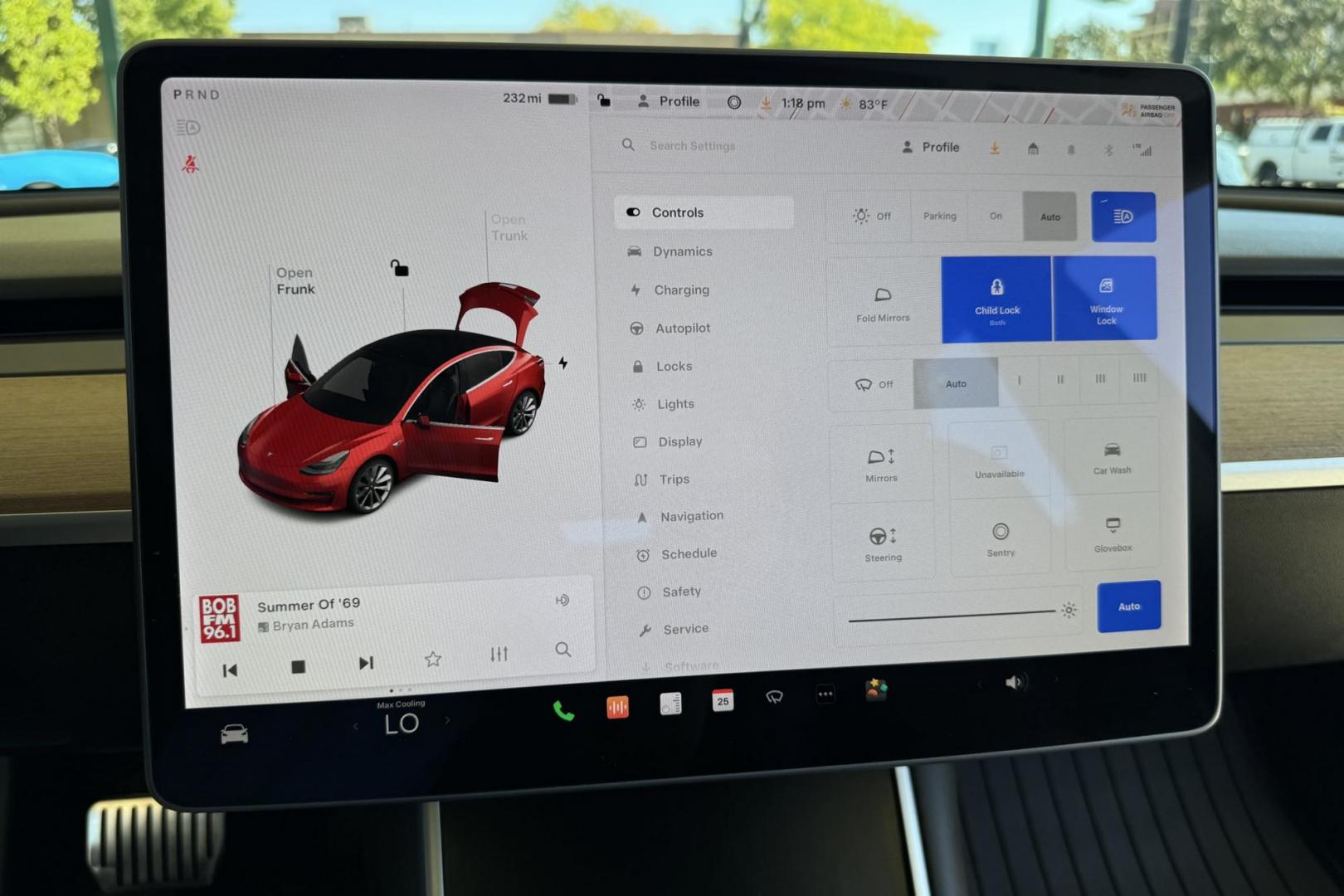 2018 Red Muti-Coat /Black Tesla Model 3 LR (5YJ3E1EA9JF) with an 75 kWh engine, Automatic transmission, located at 2304 W. Main St., Boise, ID, 83702, (208) 342-7777, 43.622105, -116.218658 - Photo#13