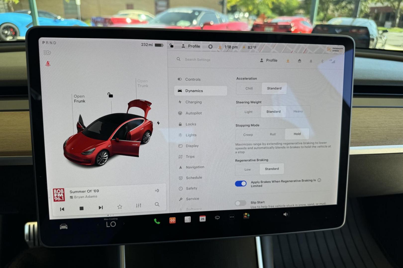 2018 Red Muti-Coat /Black Tesla Model 3 LR (5YJ3E1EA9JF) with an 75 kWh engine, Automatic transmission, located at 2304 W. Main St., Boise, ID, 83702, (208) 342-7777, 43.622105, -116.218658 - Photo#14