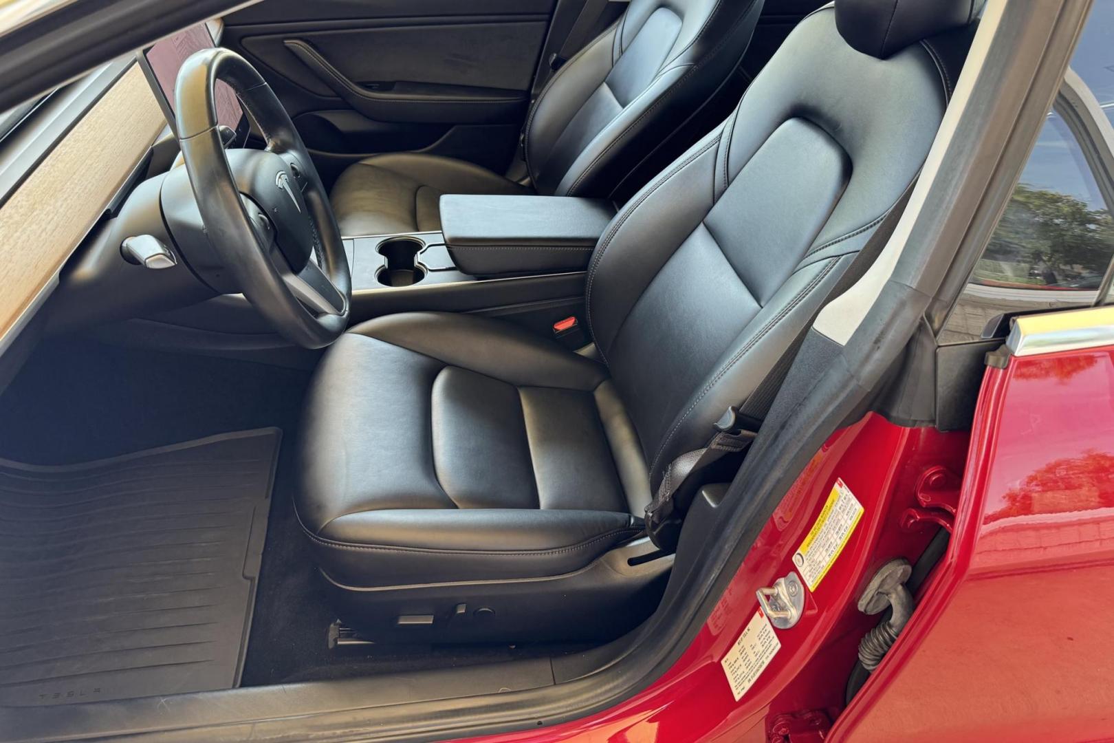 2018 Red Muti-Coat /Black Tesla Model 3 LR (5YJ3E1EA9JF) with an 75 kWh engine, Automatic transmission, located at 2304 W. Main St., Boise, ID, 83702, (208) 342-7777, 43.622105, -116.218658 - Photo#6