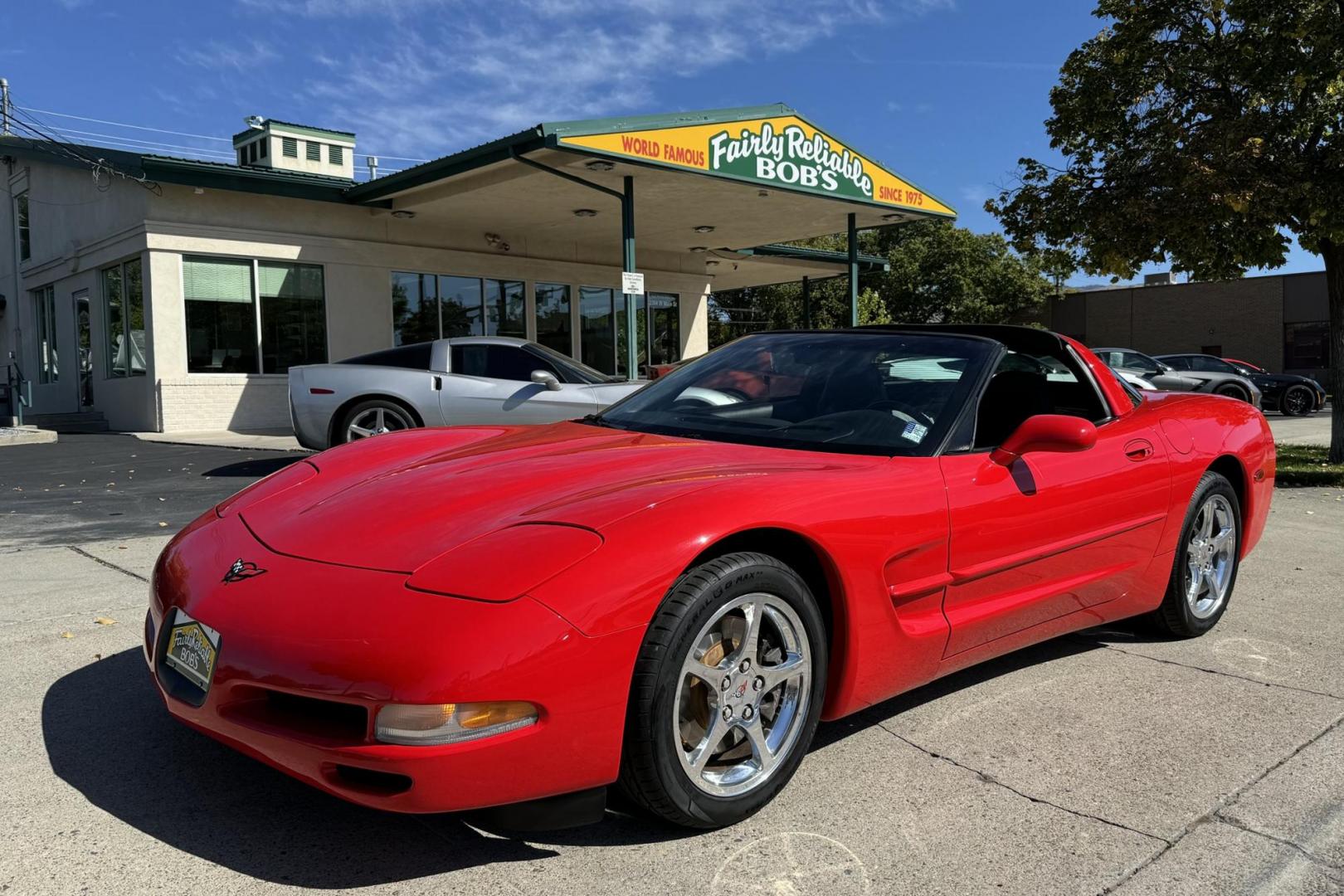 2001 Torch Red /Black Chevrolet Corvette (1G1YY22G015) with an V8 5.7 Liter engine, Automatic transmission, located at 2304 W. Main St., Boise, ID, 83702, (208) 342-7777, 43.622105, -116.218658 - 2 Owner Idaho Car! New Tires Too! - Photo#0