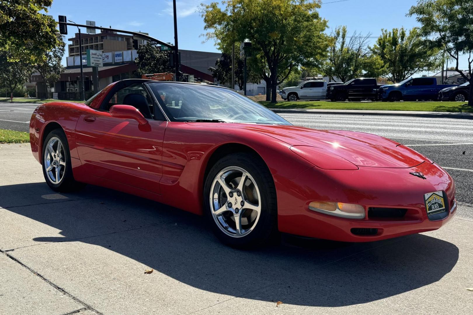 2001 Torch Red /Black Chevrolet Corvette (1G1YY22G015) with an V8 5.7 Liter engine, Automatic transmission, located at 2304 W. Main St., Boise, ID, 83702, (208) 342-7777, 43.622105, -116.218658 - 2 Owner Idaho Car! New Tires Too! - Photo#2