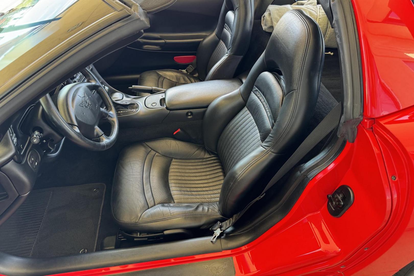 2001 Torch Red /Black Chevrolet Corvette (1G1YY22G015) with an V8 5.7 Liter engine, Automatic transmission, located at 2304 W. Main St., Boise, ID, 83702, (208) 342-7777, 43.622105, -116.218658 - 2 Owner Idaho Car! New Tires Too! - Photo#5