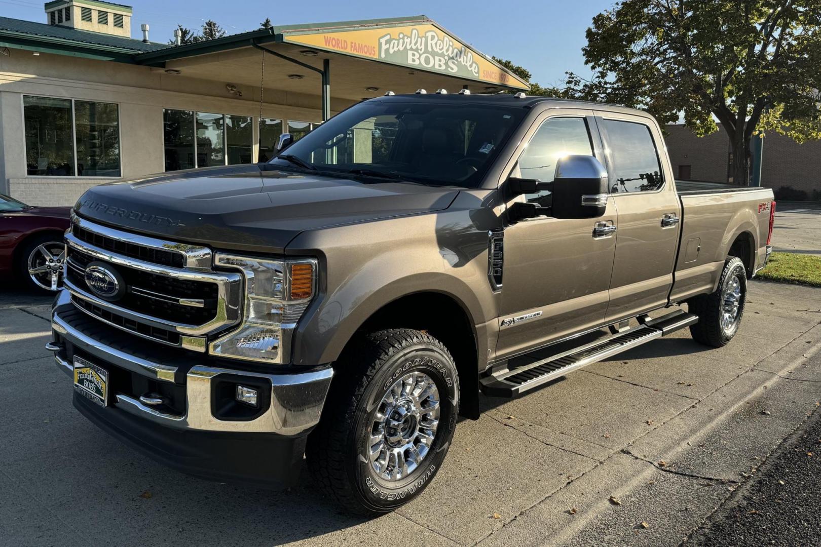 2022 Stone Gray Metallic /Black Ford F-350 Super Duty Crew Cab Lariat (1FT8W3BT3NE) with an V8 6.7 Liter Turbo Diesel engine, Automatic 10 Speed transmission, located at 2304 W. Main St., Boise, ID, 83702, (208) 342-7777, 43.622105, -116.218658 - One Owner USA Diesel Powered Ford! - Photo#0