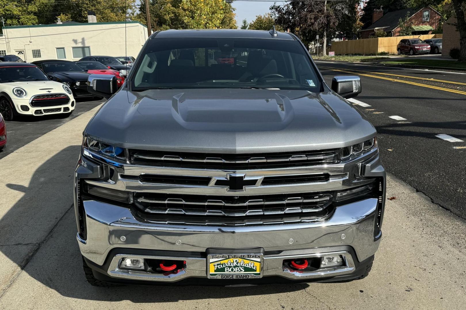 2021 Satin Steel Metallic /Jet Black Chevrolet Silverado 1500 Crew Cab LTZ (1GCUYGED5MZ) with an V8 5.3 Liter engine, Automatic 8 Speed transmission, located at 2304 W. Main St., Boise, ID, 83702, (208) 342-7777, 43.622105, -116.218658 - Clean And Highly Optioned LTZ! - Photo#3