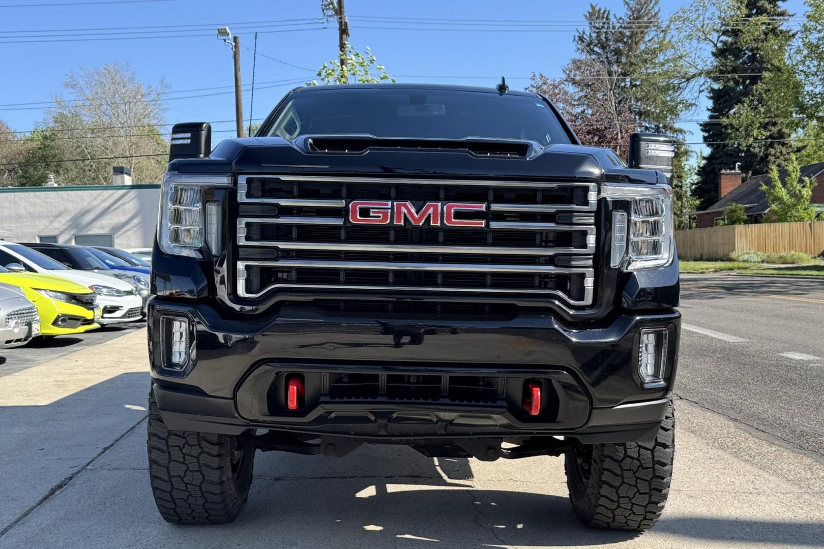 2022 Black /Black GMC Sierra 3500HD AT4 (1GT49VEY4NF) with an V8 6.6 Liter Duramax Diesel engine, Allison Automatic 10 Speed transmission, located at 2304 W. Main St., Boise, ID, 83702, (208) 342-7777, 43.622105, -116.218658 - Photo#4