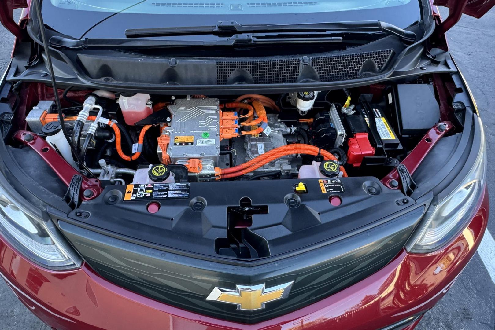 2017 Cajun Red /Dark Galvanized/Sky Cool Gray Chevrolet Bolt Premier Premier (1G1FX6S01H4) with an 60 kWh engine, Automatic transmission, located at 2304 W. Main St., Boise, ID, 83702, (208) 342-7777, 43.622105, -116.218658 - Photo#13