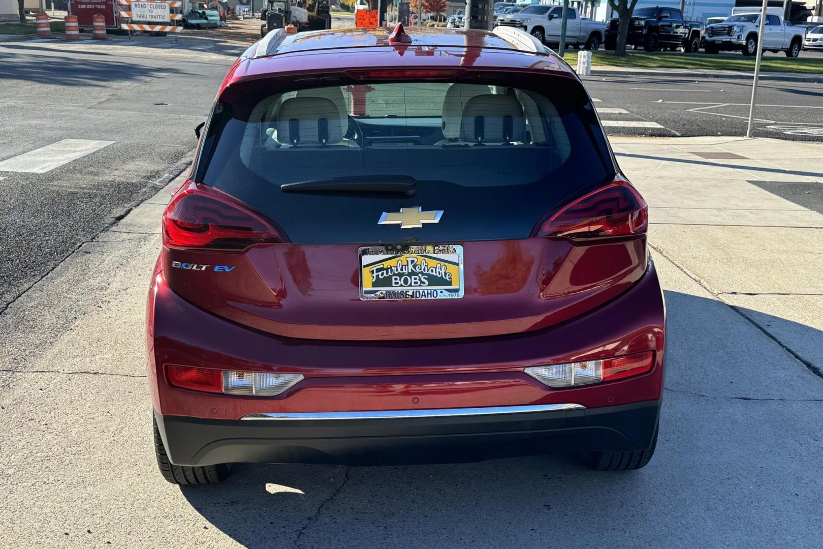2017 Cajun Red /Dark Galvanized/Sky Cool Gray Chevrolet Bolt Premier Premier (1G1FX6S01H4) with an 60 kWh engine, Automatic transmission, located at 2304 W. Main St., Boise, ID, 83702, (208) 342-7777, 43.622105, -116.218658 - Photo#1
