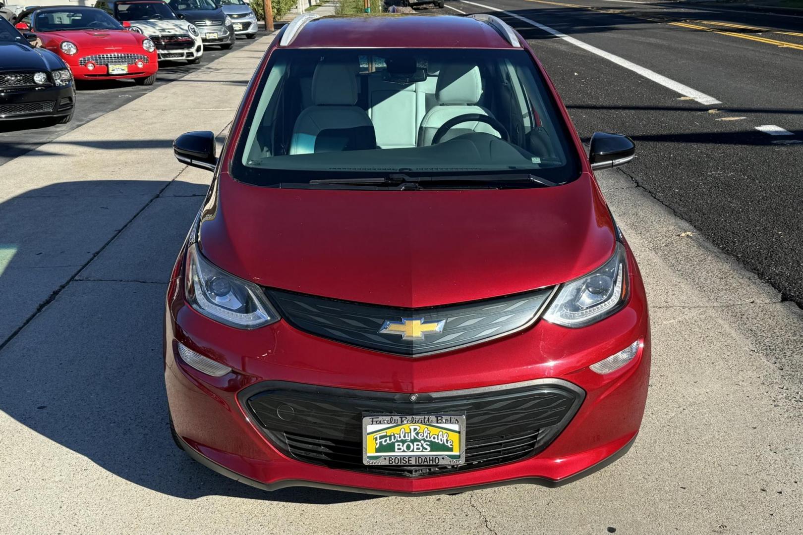 2017 Cajun Red /Dark Galvanized/Sky Cool Gray Chevrolet Bolt Premier Premier (1G1FX6S01H4) with an 60 kWh engine, Automatic transmission, located at 2304 W. Main St., Boise, ID, 83702, (208) 342-7777, 43.622105, -116.218658 - Photo#3