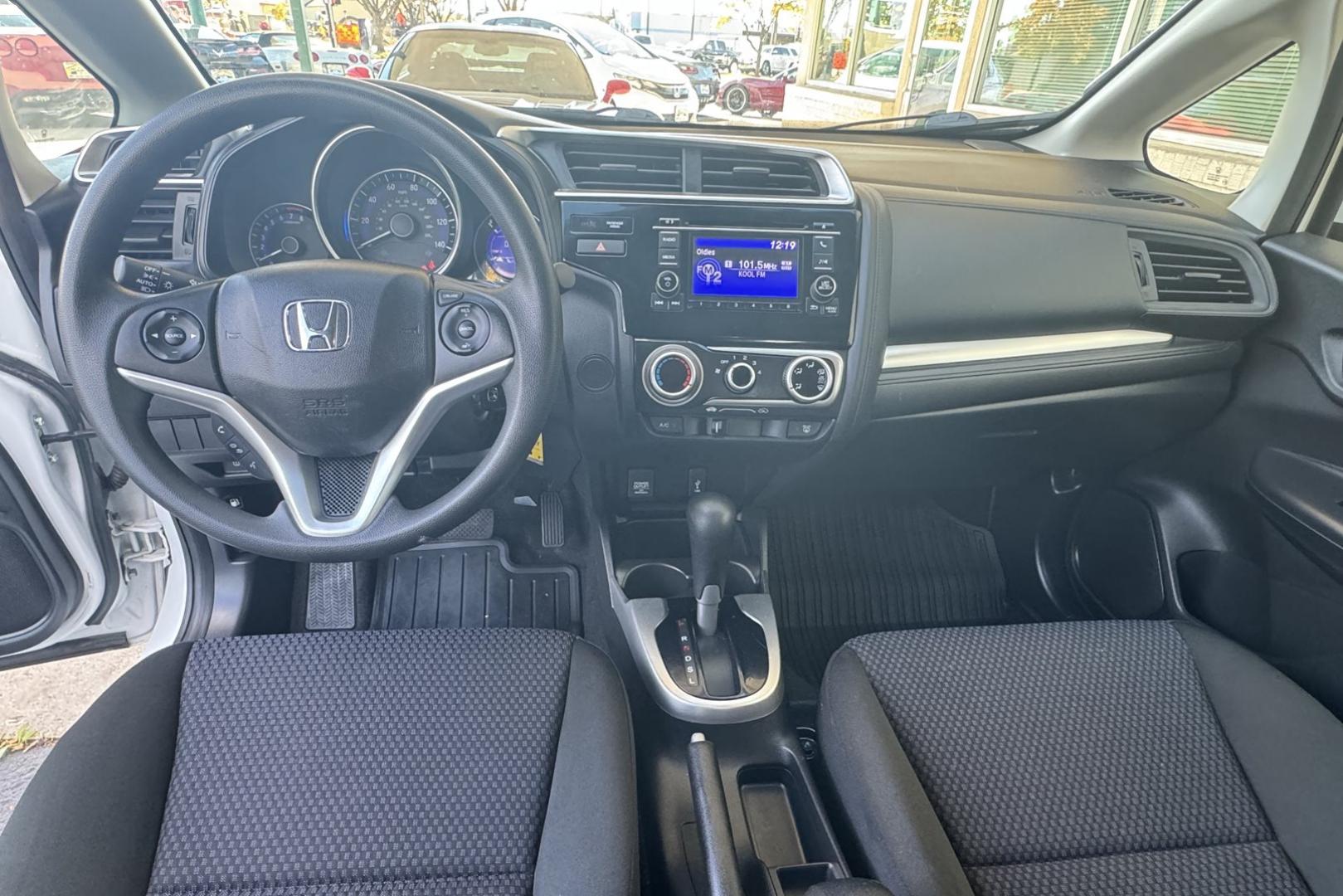 2019 White /Black Honda Fit LX (3HGGK5H4XKM) with an 4 Cyl 1.5 Liter engine, Automatic transmission, located at 2304 W. Main St., Boise, ID, 83702, (208) 342-7777, 43.622105, -116.218658 - Photo#10