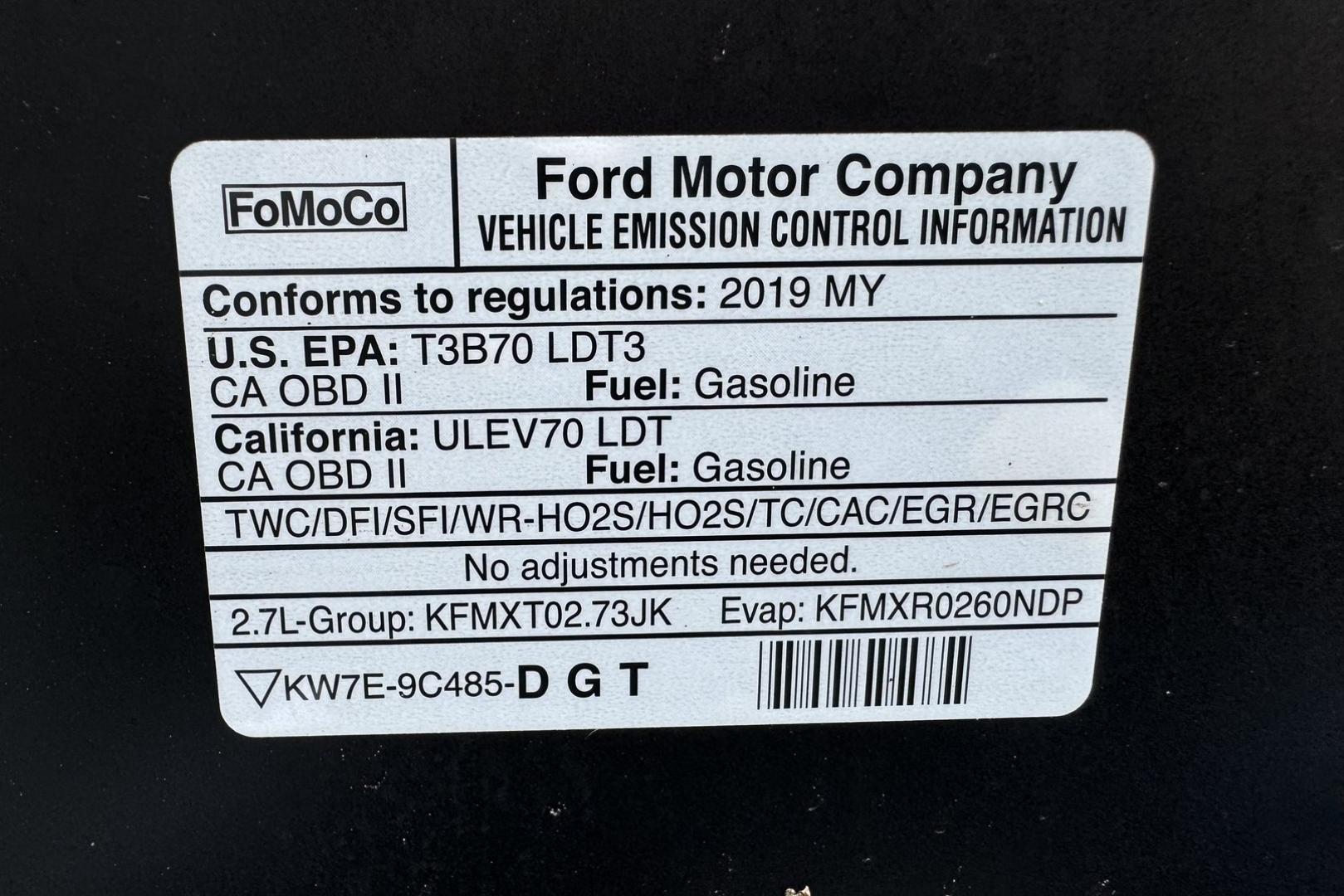 2019 Black /Gray Ford F-150 XLT (1FTEW1EP0KF) with an V6 2.7 Liter Twin Turbo engine, Automatic 6 Speed transmission, located at 2304 W. Main St., Boise, ID, 83702, (208) 342-7777, 43.622105, -116.218658 - Ready To Haul! - Photo#16