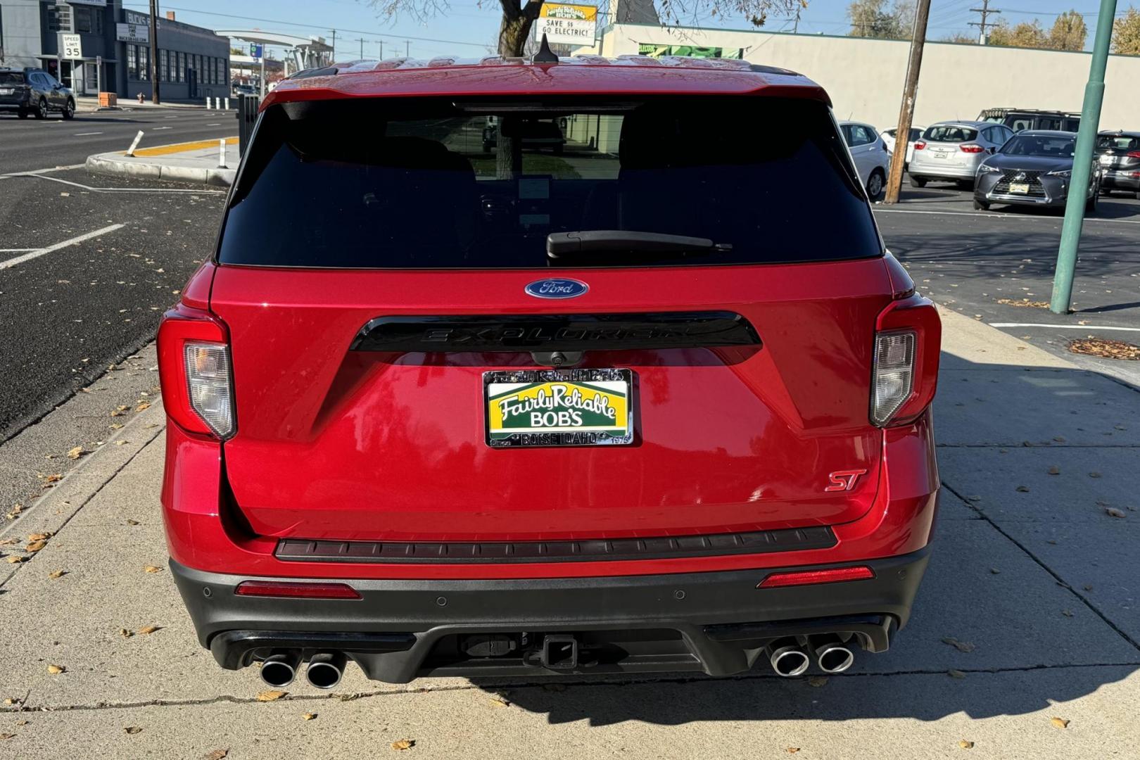 2022 Rapid Red /Black Ford Explorer ST (1FM5K8GC5NG) with an V6 3.0 Liter Twin Turbo engine, Automatic 10 Speed transmission, located at 2304 W. Main St., Boise, ID, 83702, (208) 342-7777, 43.622105, -116.218658 - 7 Passenger And A Blast To Drive! - Photo#1