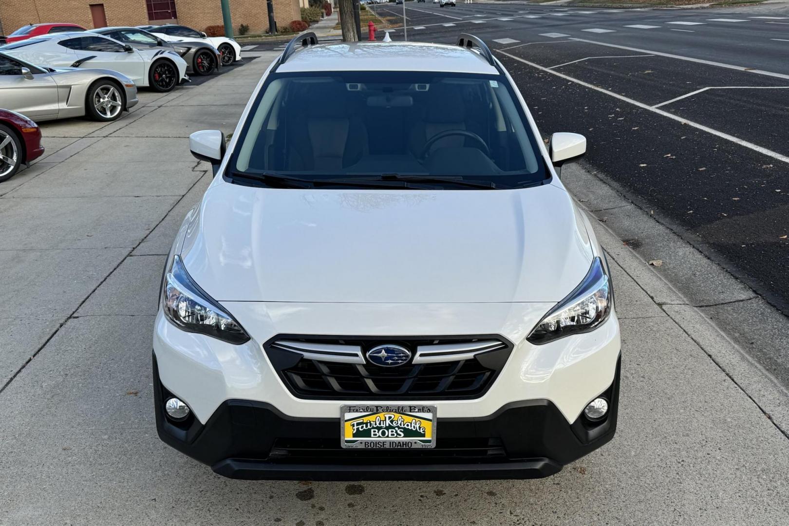 2023 White Diamond Pearl /Black/Gray Subaru Crosstrek Premium (JF2GTAPCXP8) with an H4 2.0 Liter engine, Automatic transmission, located at 2304 W. Main St., Boise, ID, 83702, (208) 342-7777, 43.622105, -116.218658 - Remaining Factory Warranty! Great In The Snow! - Photo#3