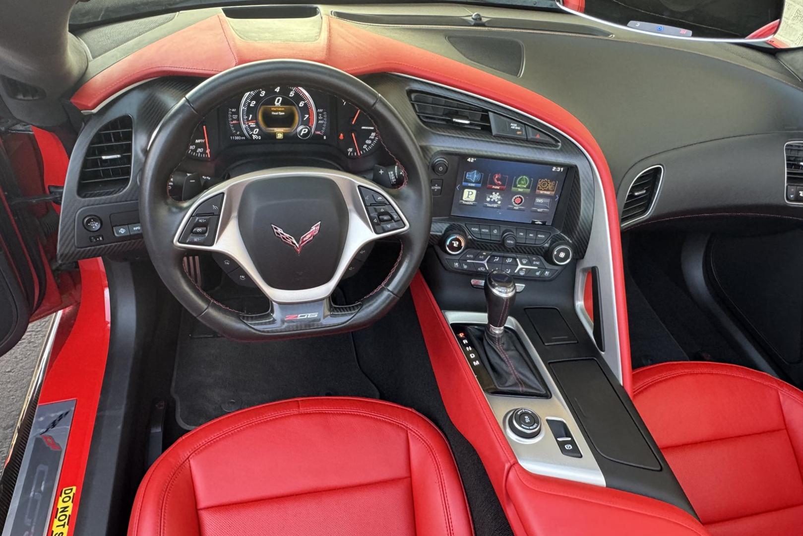 2015 Torch Red /Adrenaline Red Chevrolet Corvette Stingray 3LZ (1G1YU2D66F5) with an V8 6.2 Liter Supercharged engine, Automatic 8 Speed transmission, located at 2304 W. Main St., Boise, ID, 83702, (208) 342-7777, 43.622105, -116.218658 - Z07 Package With Carbon Ceramic Brakes! - Photo#11