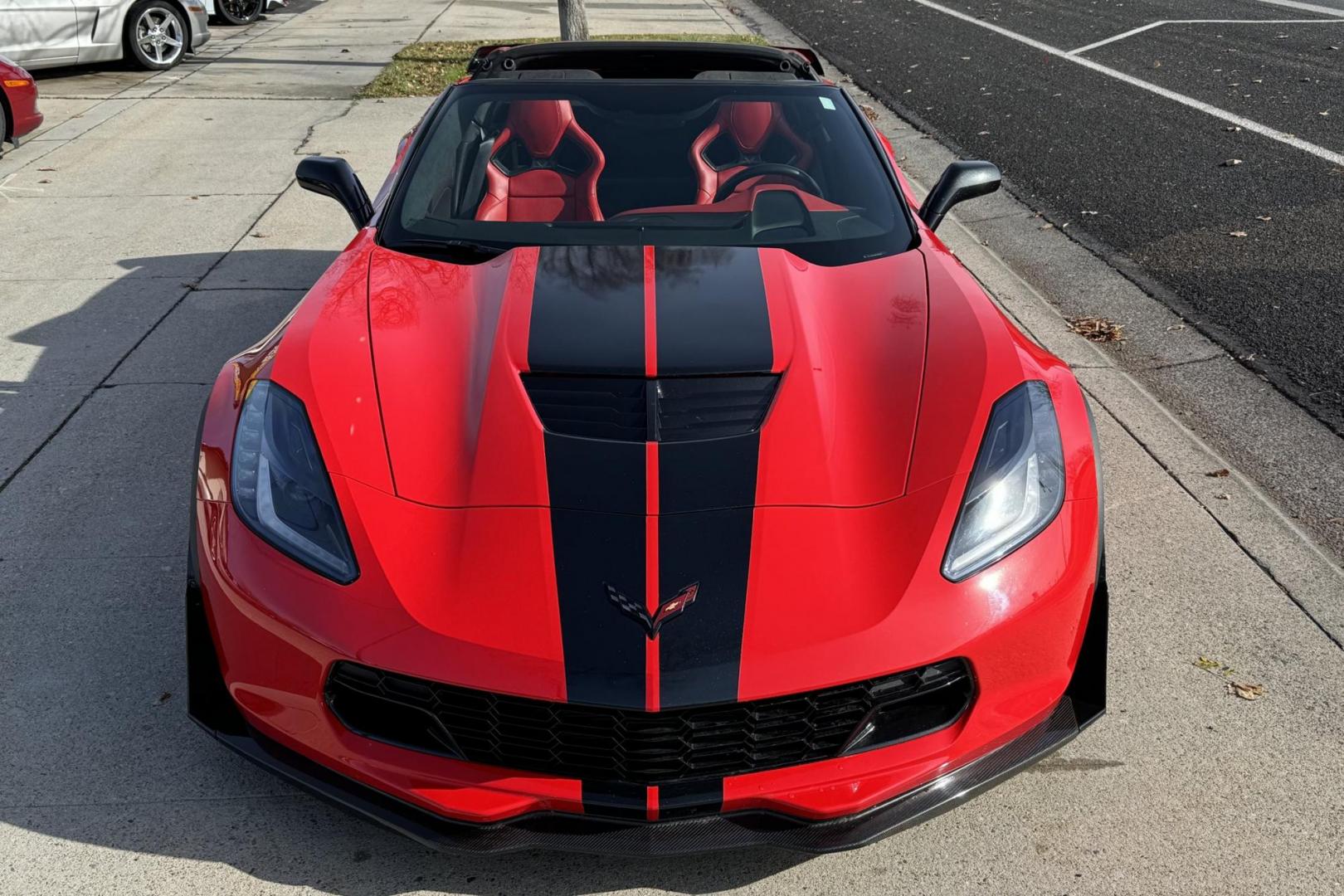 2015 Torch Red /Adrenaline Red Chevrolet Corvette Stingray 3LZ (1G1YU2D66F5) with an V8 6.2 Liter Supercharged engine, Automatic 8 Speed transmission, located at 2304 W. Main St., Boise, ID, 83702, (208) 342-7777, 43.622105, -116.218658 - Z07 Package With Carbon Ceramic Brakes! - Photo#4