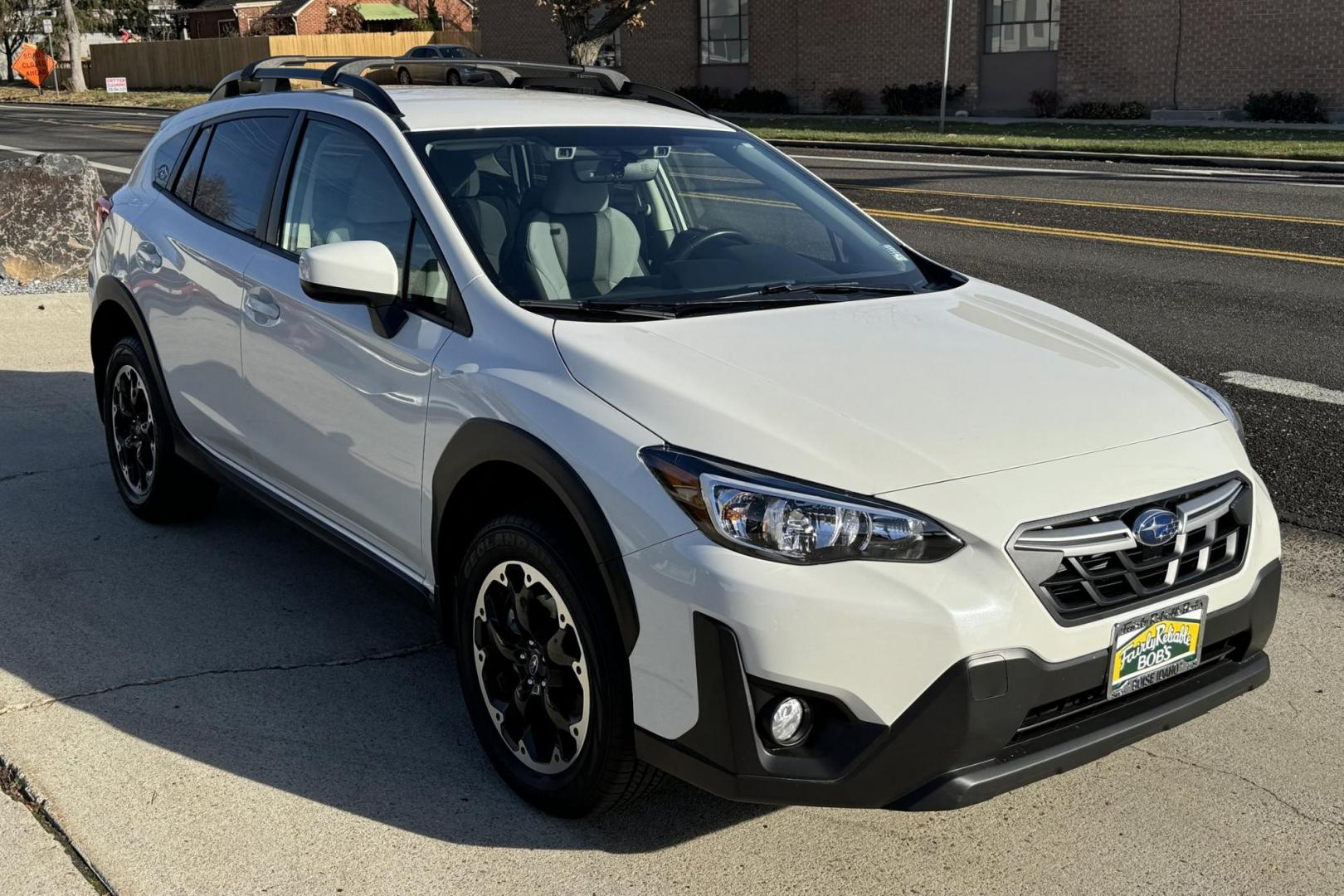 2023 White Diamond Pearl /Black Subaru Crosstrek Premium (JF2GTAPC5P8) with an H4 2.0 Liter engine, Automatic transmission, located at 2304 W. Main St., Boise, ID, 83702, (208) 342-7777, 43.622105, -116.218658 - Remaining Factory Warranty! Great Cars! - Photo#2