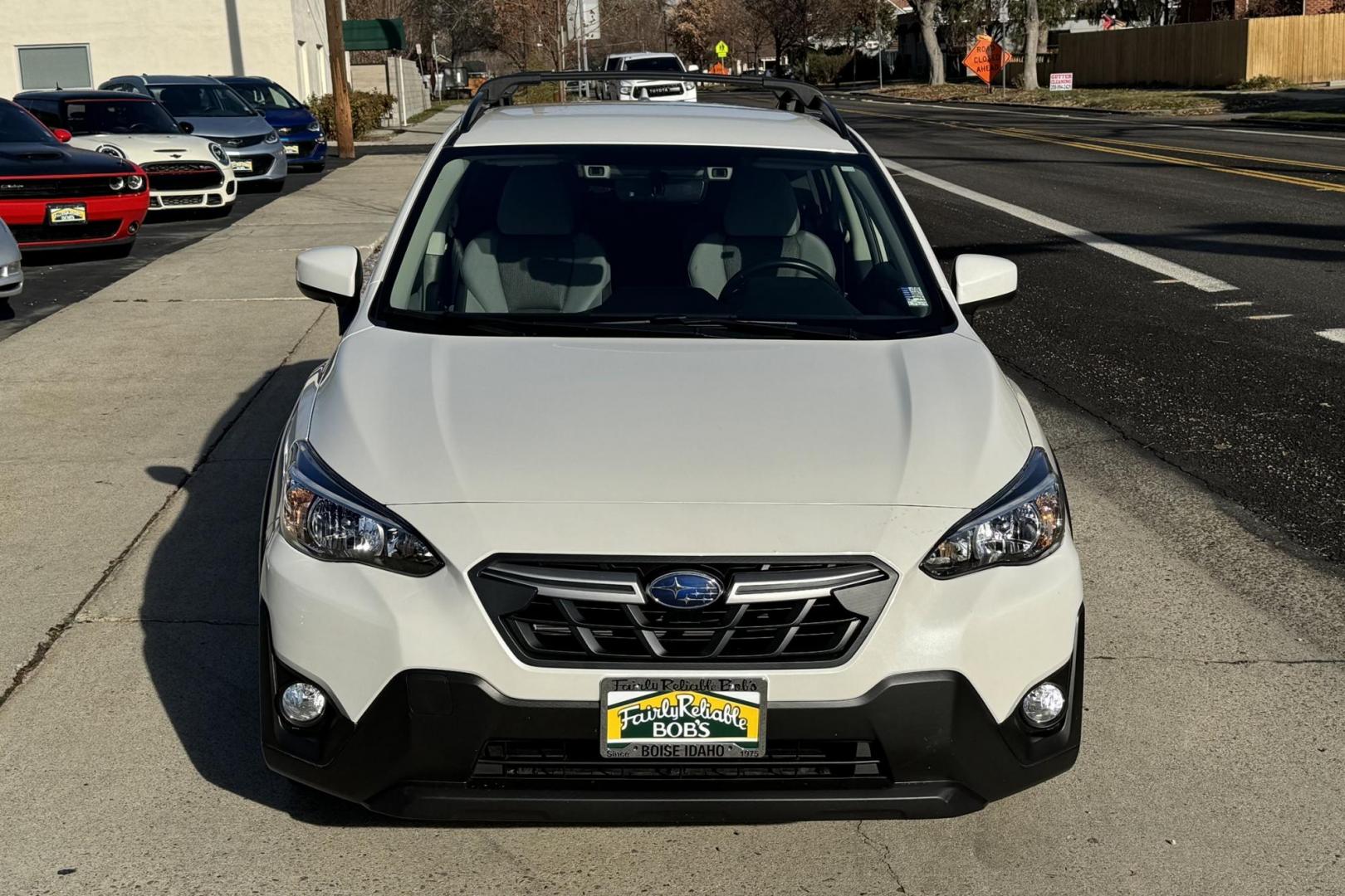 2023 White Diamond Pearl /Black Subaru Crosstrek Premium (JF2GTAPC5P8) with an H4 2.0 Liter engine, Automatic transmission, located at 2304 W. Main St., Boise, ID, 83702, (208) 342-7777, 43.622105, -116.218658 - Remaining Factory Warranty! Great Cars! - Photo#3