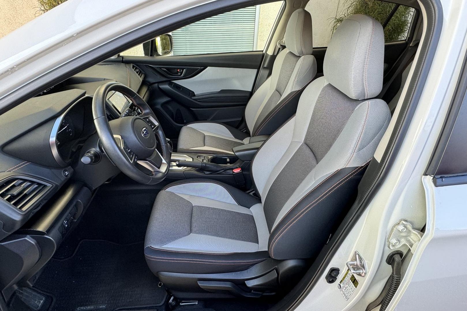 2023 White Diamond Pearl /Black Subaru Crosstrek Premium (JF2GTAPC5P8) with an H4 2.0 Liter engine, Automatic transmission, located at 2304 W. Main St., Boise, ID, 83702, (208) 342-7777, 43.622105, -116.218658 - Remaining Factory Warranty! Great Cars! - Photo#10
