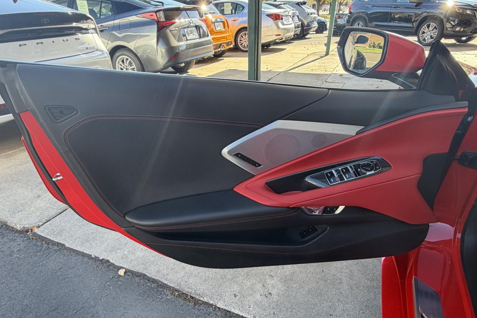 2020 Victory Red /Adrenaline Red Chevrolet Corvette Stingray Convertible 2LT Z51 (1G1Y73D41L5) with an V8 6.2 Liter engine, Automatic 8 Speed transmission, located at 2304 W. Main St., Boise, ID, 83702, (208) 342-7777, 43.622105, -116.218658 - Breathtaking C8 Convertible!- Photo#11
