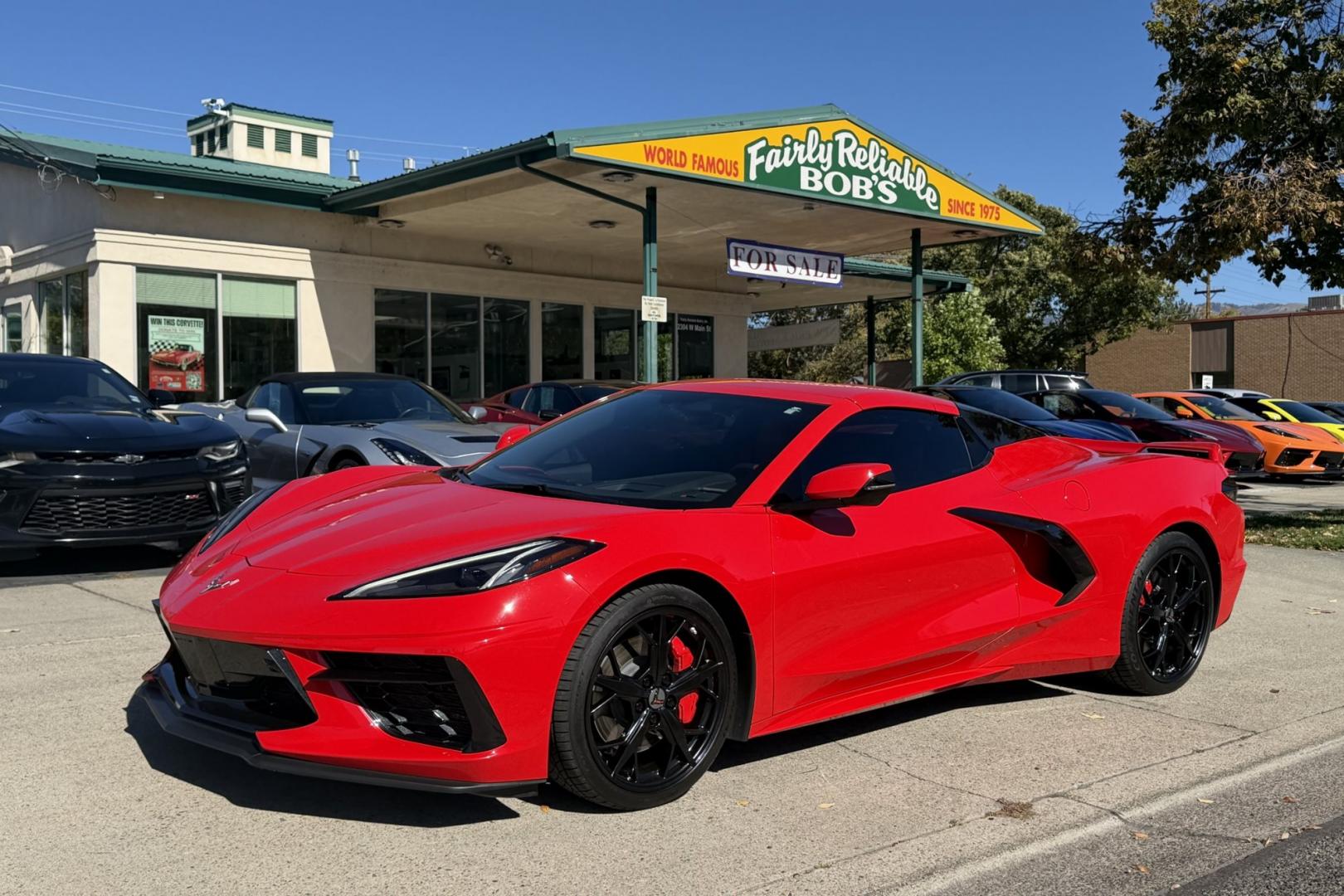 2020 Victory Red /Adrenaline Red Chevrolet Corvette Stingray Convertible 2LT Z51 (1G1Y73D41L5) with an V8 6.2 Liter engine, Automatic 8 Speed transmission, located at 2304 W. Main St., Boise, ID, 83702, (208) 342-7777, 43.622105, -116.218658 - Breathtaking C8 Convertible!- Photo#27