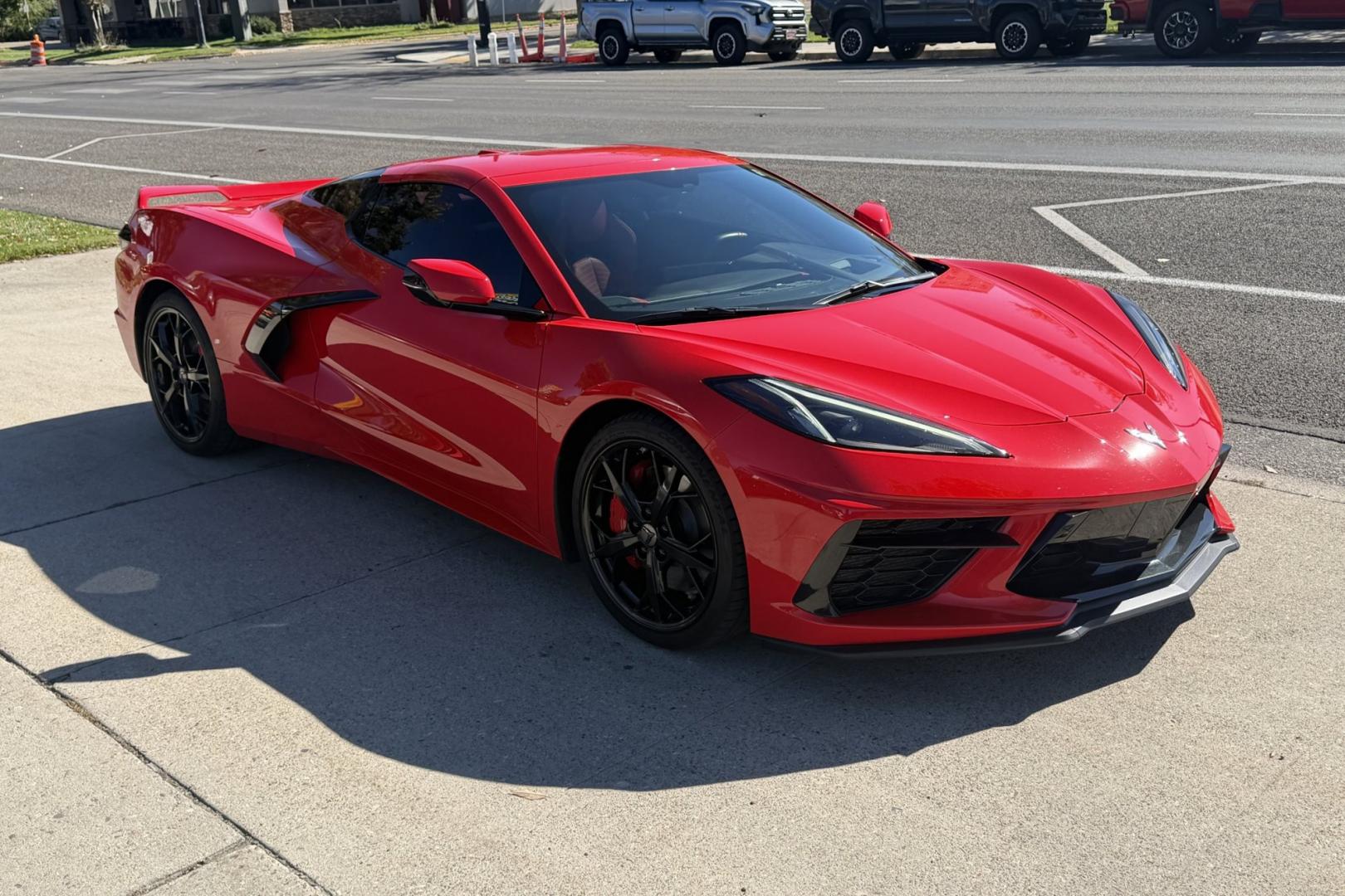2020 Victory Red /Adrenaline Red Chevrolet Corvette Stingray Convertible 2LT Z51 (1G1Y73D41L5) with an V8 6.2 Liter engine, Automatic 8 Speed transmission, located at 2304 W. Main St., Boise, ID, 83702, (208) 342-7777, 43.622105, -116.218658 - Breathtaking C8 Convertible!- Photo#29