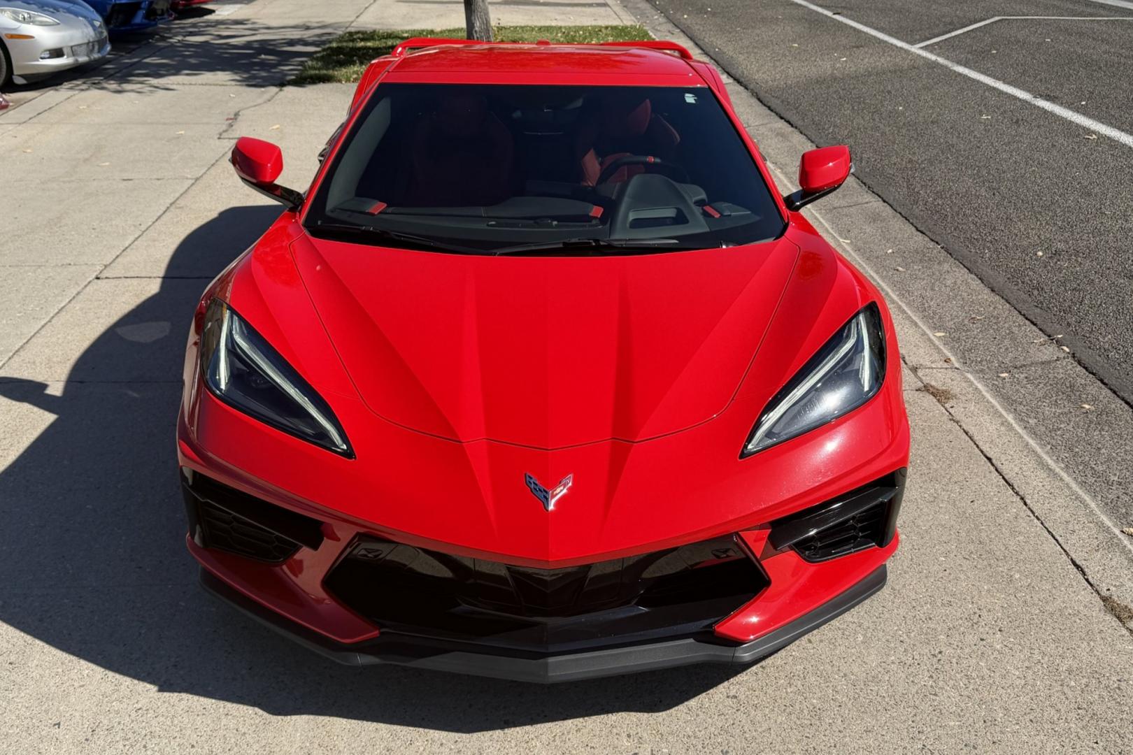 2020 Victory Red /Adrenaline Red Chevrolet Corvette Stingray Convertible 2LT Z51 (1G1Y73D41L5) with an V8 6.2 Liter engine, Automatic 8 Speed transmission, located at 2304 W. Main St., Boise, ID, 83702, (208) 342-7777, 43.622105, -116.218658 - Breathtaking C8 Convertible!- Photo#30
