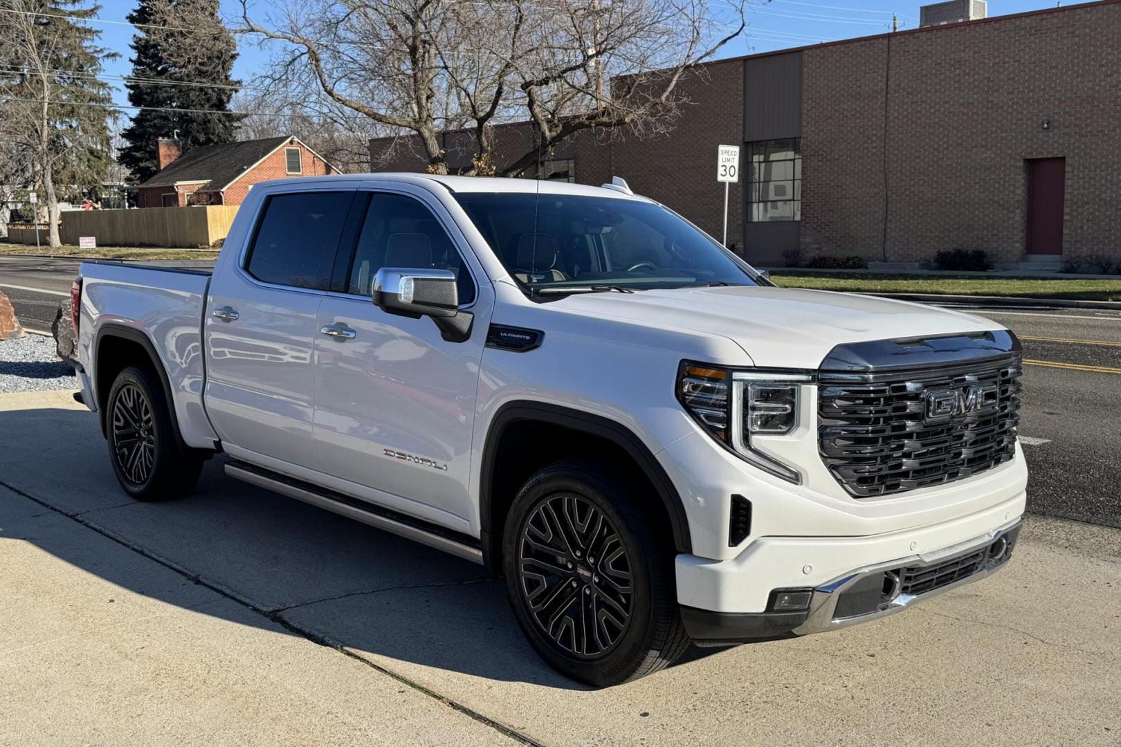 2022 White Frost Tricoat /Alpine Umber GMC Sierra 1500 Denali Ultimate (1GTUUHET1NZ) with an 6 Cyl 3.0 Liter Turbo Diesel engine, Automatic 10 Speed transmission, located at 2304 W. Main St., Boise, ID, 83702, (208) 342-7777, 43.622105, -116.218658 - Looking For That Amazing Truck? Here It Is! - Photo#3