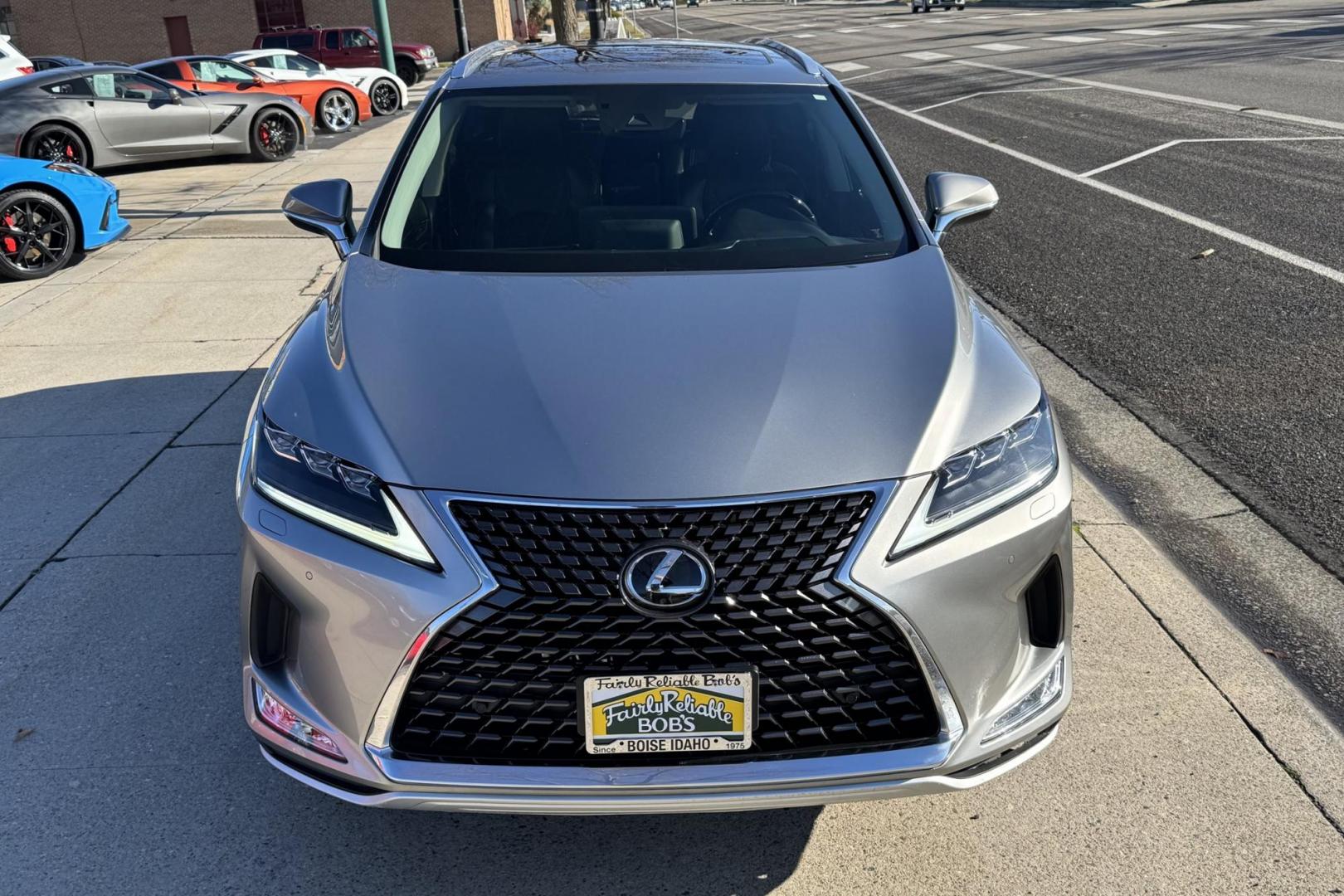 2021 Atomic Silver /Black Lexus RX 350L Luxury (JTJJZKFAXM2) with an V6 3.5 Liter engine, Automatic 8 Speed transmission, located at 2304 W. Main St., Boise, ID, 83702, (208) 342-7777, 43.622105, -116.218658 - Photo#1
