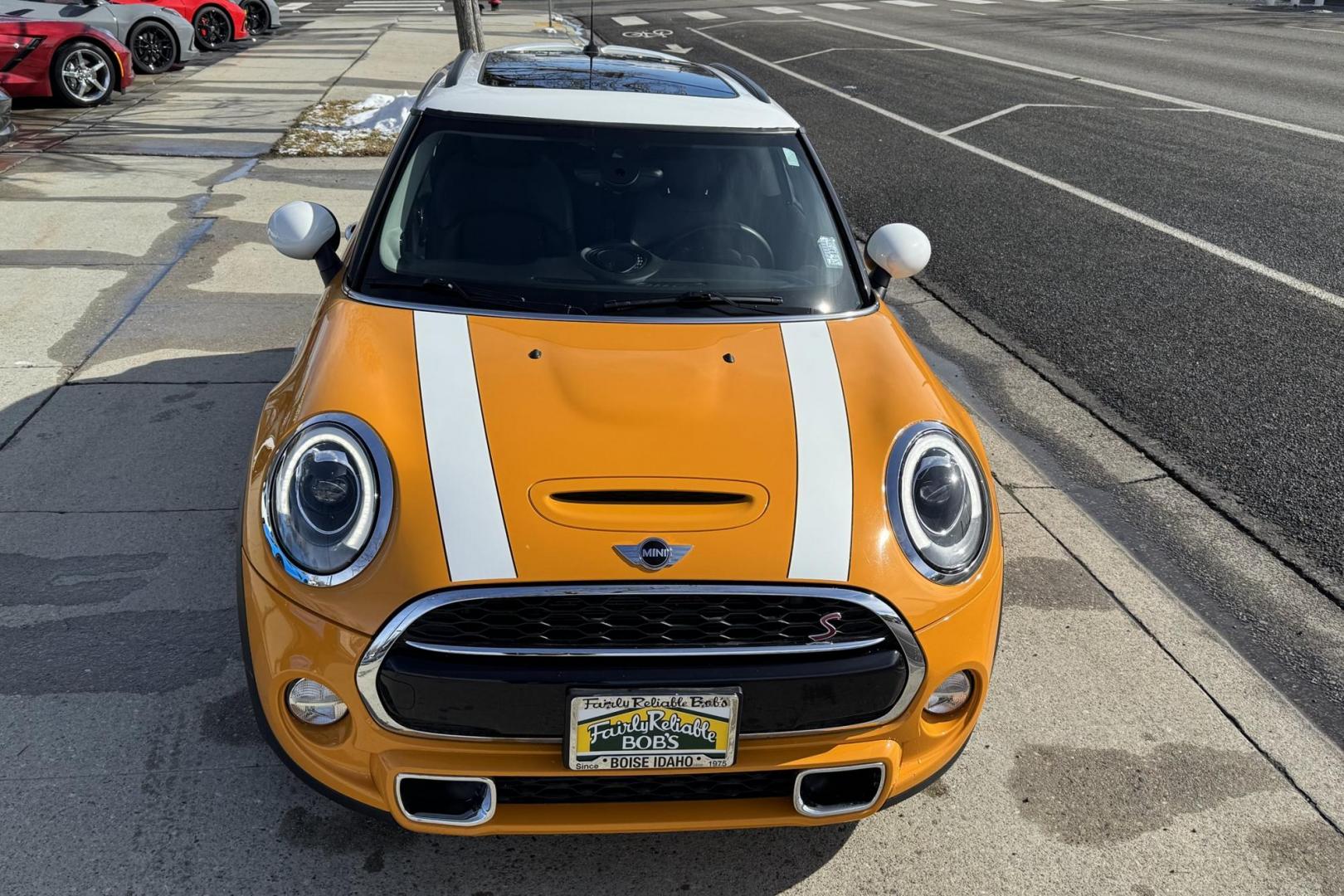 2017 Volcanic Orange /Black MINI Cooper S S (WMWXP7C35H3) with an 4 Cyl 2.0 Liter Turbo engine, 6 Speed Manual transmission, located at 2304 W. Main St., Boise, ID, 83702, (208) 342-7777, 43.622105, -116.218658 - 6 Speed MINI! A Blast To Drive! - Photo#3