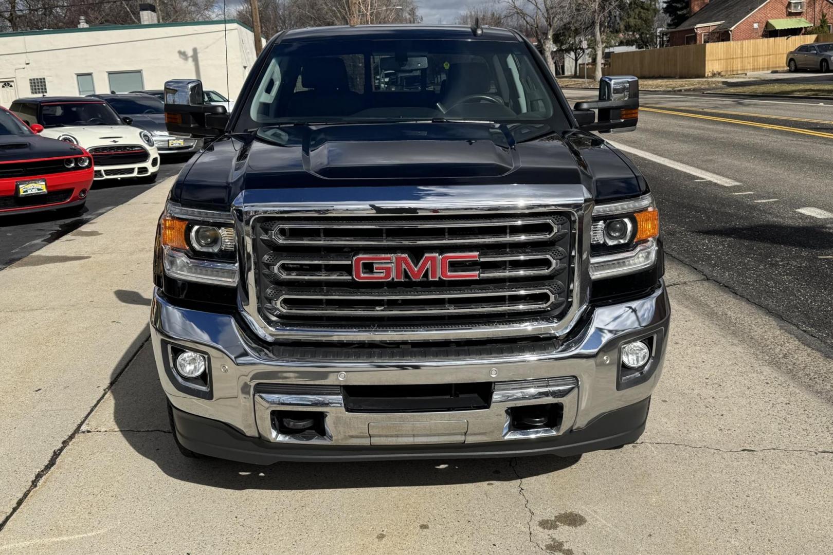 2018 Black /Black GMC Sierra 2500HD SLT (1GT22TEGXJZ) with an V8 6.0 Liter engine, Automatic 6 Speed transmission, located at 2304 W. Main St., Boise, ID, 83702, (208) 342-7777, 43.622105, -116.218658 - Photo#3